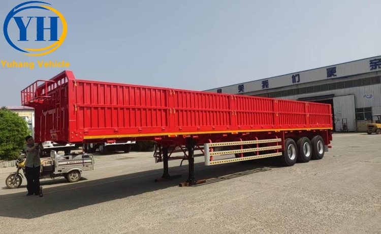 Triple Axle 60 T Side Wall Trailer will be sent to Mexico-YUHANG VEHICLE Triple Axle 60 T Side Wall Trailer will be sent to Mexico-YUHANG VEHICLE
