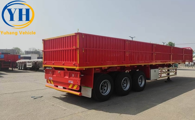 Triple Axle 60 T Side Wall Trailer will be sent to Mexico-YUHANG VEHICLE Triple Axle 60 T Side Wall Trailer will be sent to Mexico-YUHANG VEHICLE