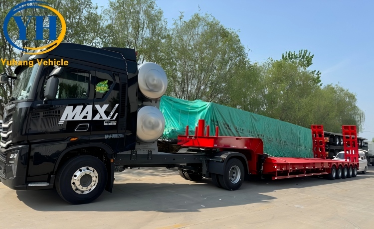 120 Ton Heavy Duty Low Bed Truck Trailer with Best Price for Sale In Congo-YUHANG VEHICLE 120 Ton Heavy Duty Low Bed Truck Trailer with Best Price for Sale In Congo-YUHANG VEHICLE