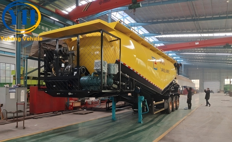 50CBM Bulk Cement Tanker Trailer will be shipped to Ethiopia-YUHANG VEHICLE 50CBM Bulk Cement Tanker Trailer will be shipped to Ethiopia-YUHANG VEHICLE