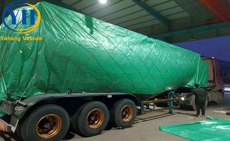 50CBM Bulk Cement Tanker Trailer will be shipped to Ethiopia-YUHANG VEHICLE 50CBM Bulk Cement Tanker Trailer will be shipped to Ethiopia-YUHANG VEHICLE