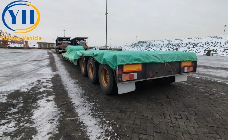 60 Ton Gooseneck Lowboy Trailer will be sent to Mexico-YUHANG VEHICLE 60 Ton Gooseneck Lowboy Trailer will be sent to Mexico-YUHANG VEHICLE