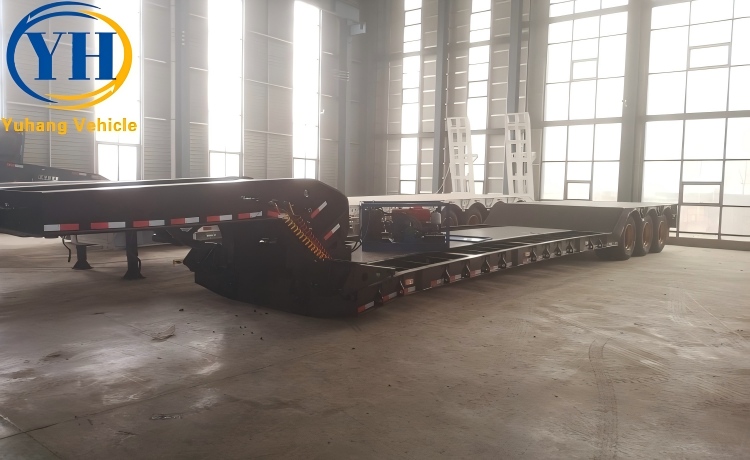 60 Ton Gooseneck Lowboy Trailer will be sent to Mexico-YUHANG VEHICLE 60 Ton Gooseneck Lowboy Trailer will be sent to Mexico-YUHANG VEHICLE