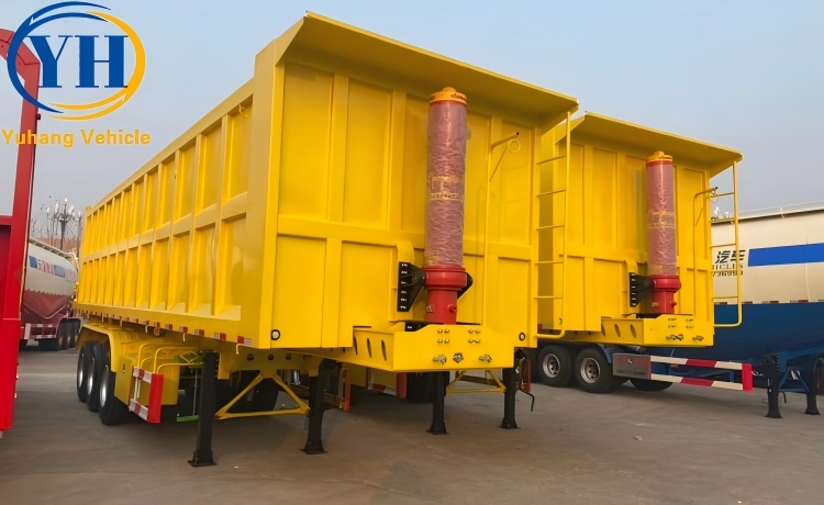 Tri Axle 35CBM Dump Semi Trailer is ready sent to Kampala, Uganda-YUHANG VEHICLE Tri Axle 35CBM Dump Semi Trailer is ready sent to Kampala, Uganda-YUHANG VEHICLE
