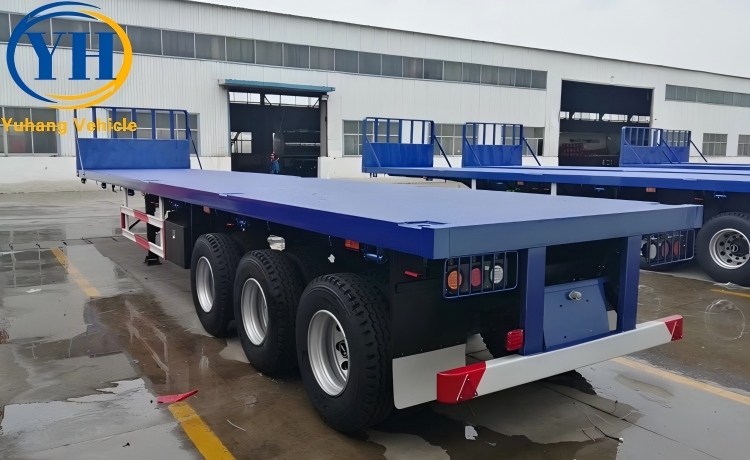 40Ft Triple Axle Flat Deck Trailer will be exported to Guyana-YUHANG VEHICLE 40Ft Triple Axle Flat Deck Trailer will be exported to Guyana-YUHANG VEHICLE