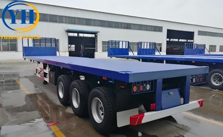 40Ft Triple Axle Flat Deck Trailer will be exported to Guyana-YUHANG VEHICLE 40Ft Triple Axle Flat Deck Trailer will be exported to Guyana-YUHANG VEHICLE