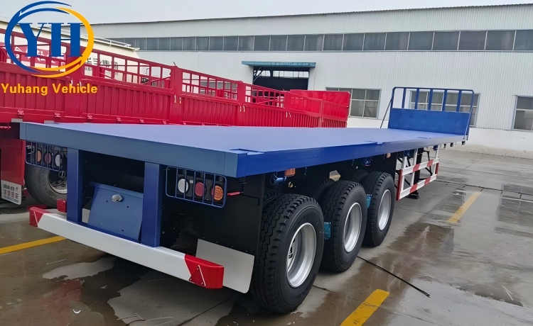 40Ft Triple Axle Flat Deck Trailer will be exported to Guyana-YUHANG VEHICLE 40Ft Triple Axle Flat Deck Trailer will be exported to Guyana-YUHANG VEHICLE