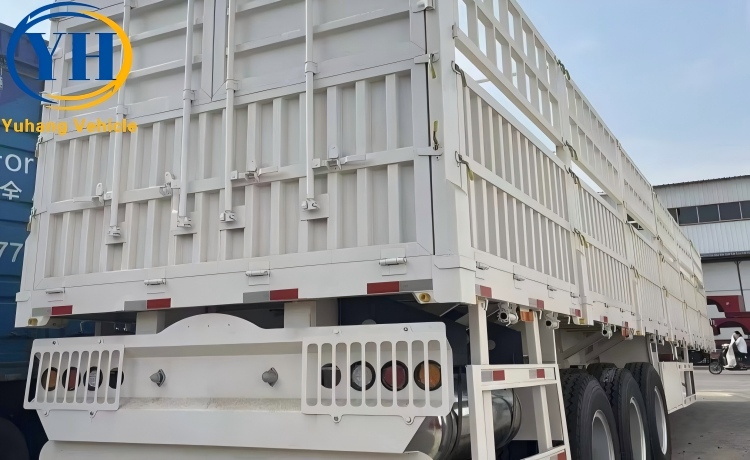 Tri Axle 50T Fence Cargo Truck Trailer is ready to be sent to Zimbabwe-YUHANG VEHICLE Tri Axle 50T Fence Cargo Truck Trailer is ready to be sent to Zimbabwe-YUHANG VEHICLE