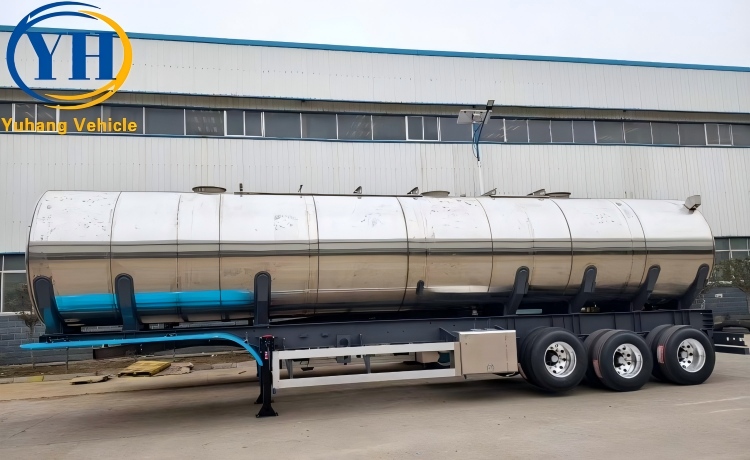 54000 Liter Aluminum Fuel Tanker Trailer will be sent to Botswana-YUHANG VEHICLE 54000 Liter Aluminum Fuel Tanker Trailer will be sent to Botswana-YUHANG VEHICLE