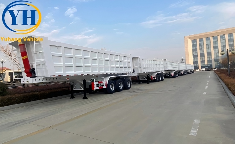 80 Ton 3 Axle Heavy Duty Semi Dump Trailer will be sent to Congo-YUHANG VEHICLE 80 Ton 3 Axle Heavy Duty Semi Dump Trailer will be sent to Congo-YUHANG VEHICLE
