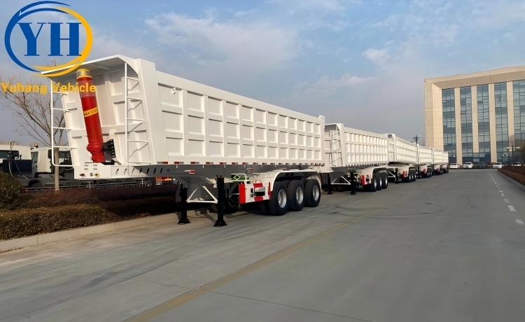 80 Ton 3 Axle Heavy Duty Semi Dump Trailer will be sent to Congo-YUHANG VEHICLE 80 Ton 3 Axle Heavy Duty Semi Dump Trailer will be sent to Congo-YUHANG VEHICLE