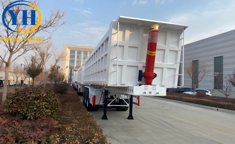 80 Ton 3 Axle Heavy Duty Semi Dump Trailer will be sent to Congo-YUHANG VEHICLE 80 Ton 3 Axle Heavy Duty Semi Dump Trailer will be sent to Congo-YUHANG VEHICLE