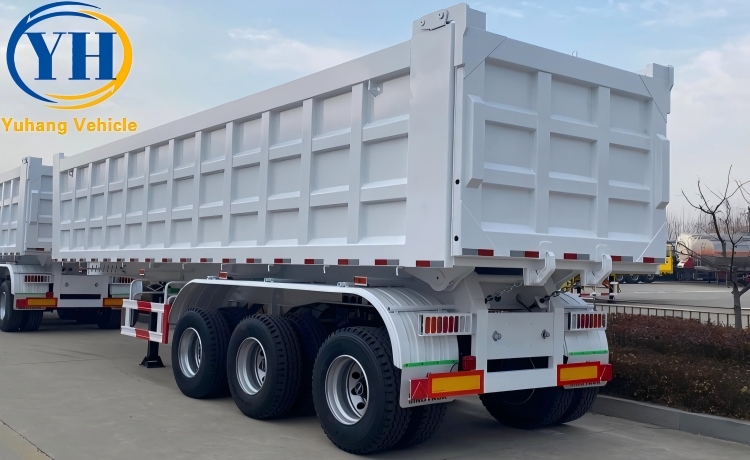 80 Ton 3 Axle Heavy Duty Semi Dump Trailer will be sent to Congo-YUHANG VEHICLE 80 Ton 3 Axle Heavy Duty Semi Dump Trailer will be sent to Congo-YUHANG VEHICLE