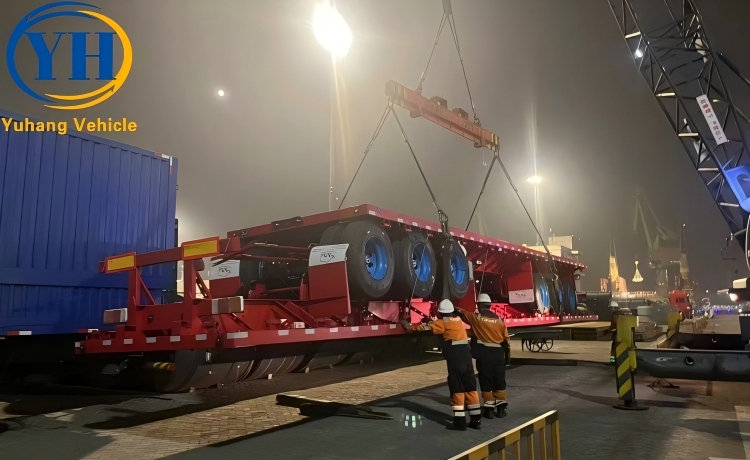 12.3M/15M Flat Deck Trailer for Sale In Mexico-YUHANG VEHICLE 12.3M/15M Flat Deck Trailer for Sale In Mexico-YUHANG VEHICLE