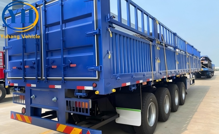 4 Axle 80 Ton Fence Semi Trailer has shipped to Guyana-YUHANG VEHICLE 4 Axle 80 Ton Fence Semi Trailer has shipped to Guyana-YUHANG VEHICLE