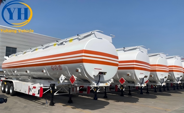 45000L 3 Axle Fuel Tanker Trailer will export to Sierra Leone-YUHANG VEHICLE 45000L 3 Axle Fuel Tanker Trailer will export to Sierra Leone-YUHANG VEHICLE