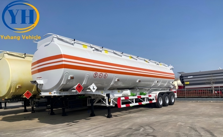 45000L 3 Axle Fuel Tanker Trailer will export to Sierra Leone-YUHANG VEHICLE 45000L 3 Axle Fuel Tanker Trailer will export to Sierra Leone-YUHANG VEHICLE