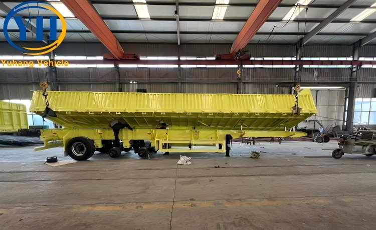 50 Ton Side Dump Trailer will be sent to Tanzania Dar es Salaam-YUHANG VEHICLE 50 Ton Side Dump Trailer will be sent to Tanzania Dar es Salaam-YUHANG VEHICLE