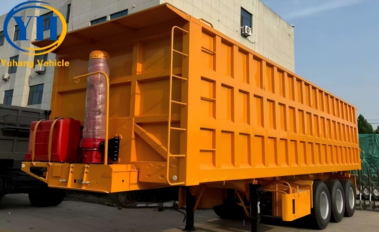 3 Axle Semi Dump Trailer has been shipped to the Democratic Republic of Congo-YUHANG VEHICLE 3 Axle Semi Dump Trailer has been shipped to the Democratic Republic of Congo-YUHANG VEHICLE