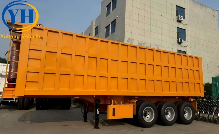 3 Axle Semi Dump Trailer has been shipped to the Democratic Republic of Congo-YUHANG VEHICLE 3 Axle Semi Dump Trailer has been shipped to the Democratic Republic of Congo-YUHANG VEHICLE