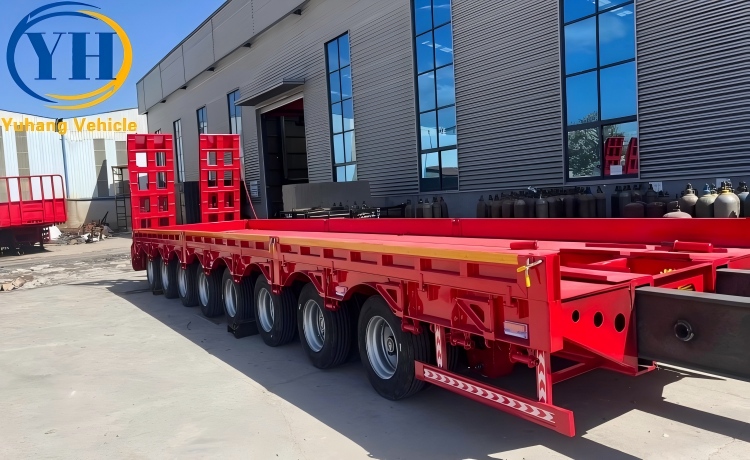 8 Axle Extendable Lowbed Trailer will be exported to Philippines-YUHANG VEHICLE 8 Axle Extendable Lowbed Trailer will be exported to Philippines-YUHANG VEHICLE