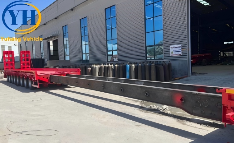 8 Axle Extendable Lowbed Trailer will be exported to Philippines-YUHANG VEHICLE 8 Axle Extendable Lowbed Trailer will be exported to Philippines-YUHANG VEHICLE