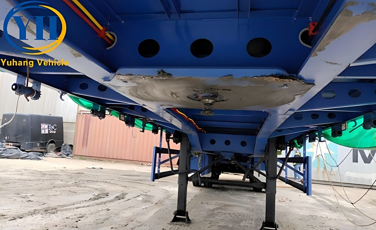 Tri Axle Semi Flatbed Trailer with Air Suspension is ready send to Mexico-YUHANG VEHICLE Tri Axle Semi Flatbed Trailer with Air Suspension is ready send to Mexico-YUHANG VEHICLE