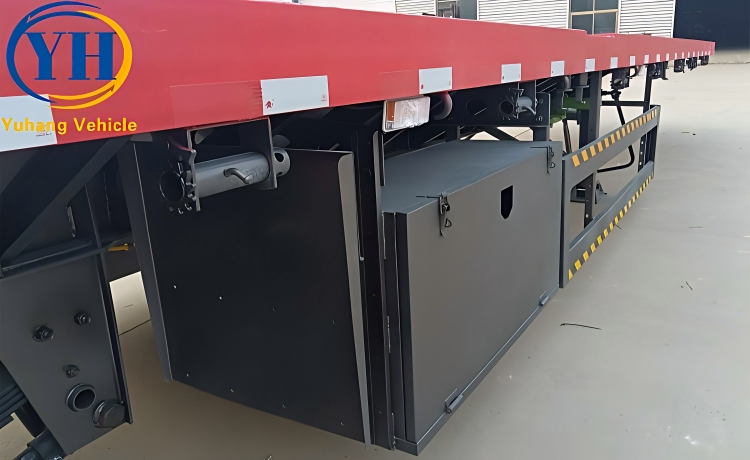 3 Axle Flatbed Platform Trailer ready ship to Sierra Leone-YUHANG VEHICLE 3 Axle Flatbed Platform Trailer ready ship to Sierra Leone-YUHANG VEHICLE