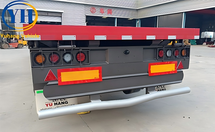 3 Axle Flatbed Platform Trailer ready ship to Sierra Leone-YUHANG VEHICLE 3 Axle Flatbed Platform Trailer ready ship to Sierra Leone-YUHANG VEHICLE