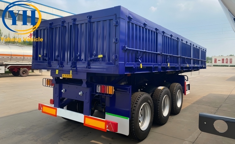 40 CBM Side Semi Tipper Trailer will be shipped to Rwanda-YUHANG VEHICLE 40 CBM Side Semi Tipper Trailer will be shipped to Rwanda-YUHANG VEHICLE
