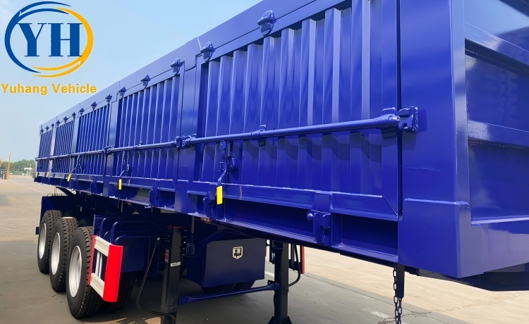 40 CBM Side Semi Tipper Trailer will be shipped to Rwanda-YUHANG VEHICLE 40 CBM Side Semi Tipper Trailer will be shipped to Rwanda-YUHANG VEHICLE