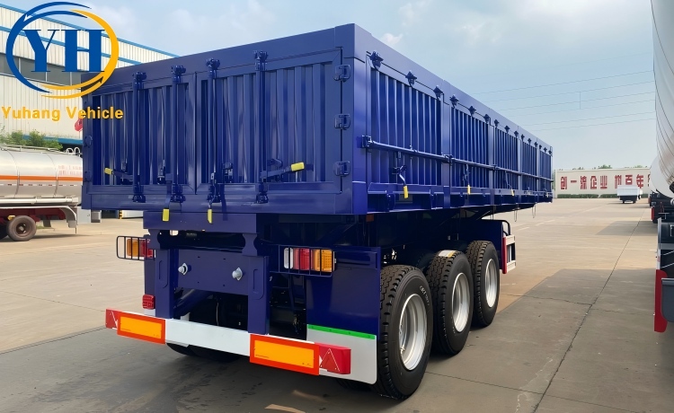40 CBM Side Semi Tipper Trailer will be shipped to Rwanda-YUHANG VEHICLE 40 CBM Side Semi Tipper Trailer will be shipped to Rwanda-YUHANG VEHICLE