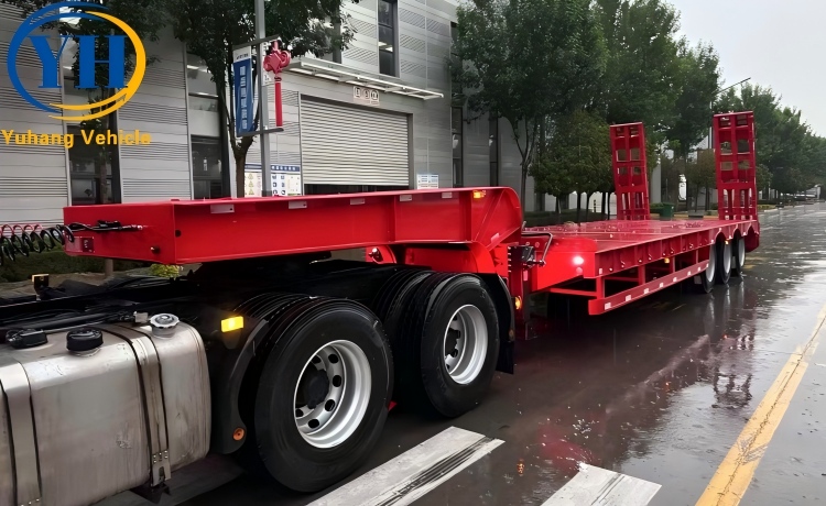 3 Axle Low Loader Trailer Price for Sale In Guyana-YUHANG VEHICLE 3 Axle Low Loader Trailer Price for Sale In Guyana-YUHANG VEHICLE