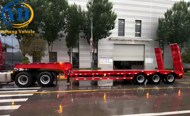 3 Axle Low Loader Trailer Price for Sale In Guyana-YUHANG VEHICLE 3 Axle Low Loader Trailer Price for Sale In Guyana-YUHANG VEHICLE