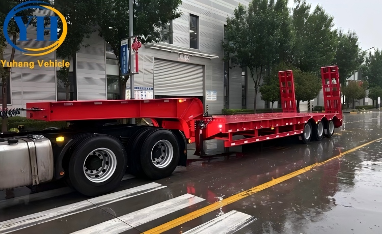 3 Axle Low Loader Trailer Price for Sale In Guyana-YUHANG VEHICLE 3 Axle Low Loader Trailer Price for Sale In Guyana-YUHANG VEHICLE