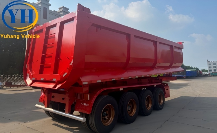 4 Axle 100 Ton Dump Semi Trailer will be sent to Cameroon-YUHANG VEHICLE 4 Axle 100 Ton Dump Semi Trailer will be sent to Cameroon-YUHANG VEHICLE