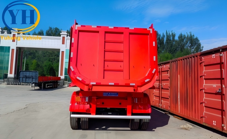 4 Axle 100 Ton Dump Semi Trailer will be sent to Cameroon-YUHANG VEHICLE 4 Axle 100 Ton Dump Semi Trailer will be sent to Cameroon-YUHANG VEHICLE