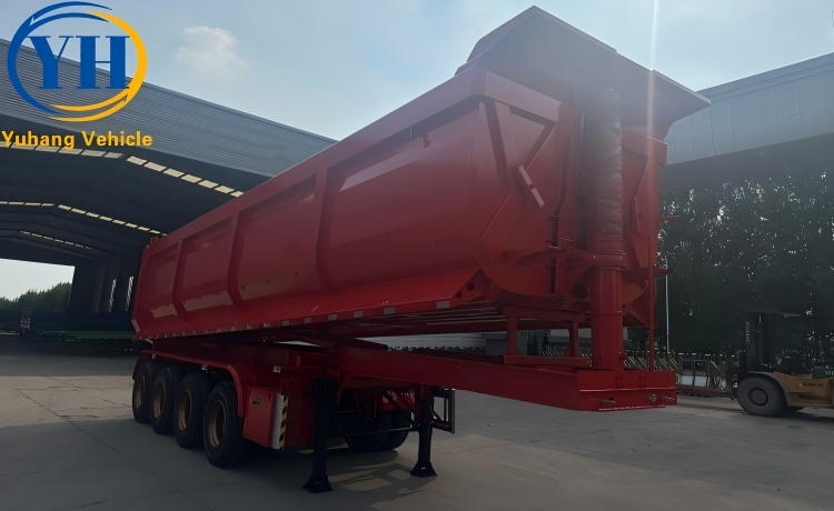4 Axle 100 Ton Dump Semi Trailer will be sent to Cameroon-YUHANG VEHICLE 4 Axle 100 Ton Dump Semi Trailer will be sent to Cameroon-YUHANG VEHICLE