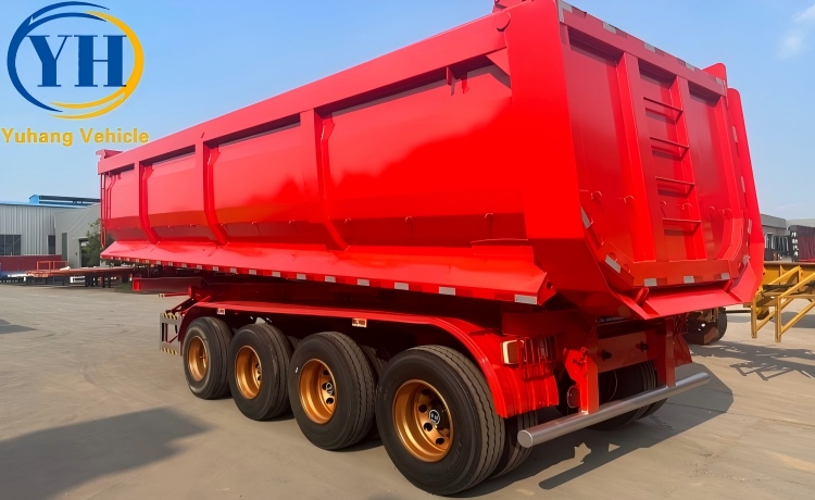 4 Axle 100 Ton Dump Semi Trailer will be sent to Cameroon-YUHANG VEHICLE 4 Axle 100 Ton Dump Semi Trailer will be sent to Cameroon-YUHANG VEHICLE