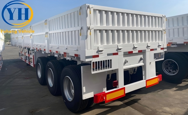 60 Ton Dropside Trailer is ready to be sent to Congo-YUHANG VEHICLE 60 Ton Dropside Trailer is ready to be sent to Congo-YUHANG VEHICLE