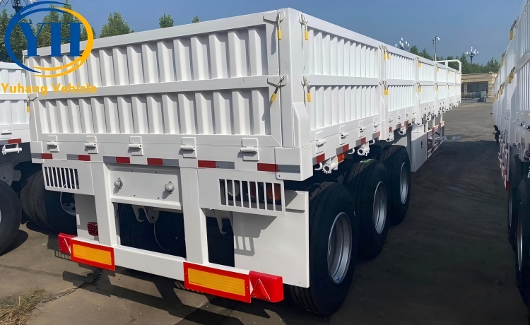 60 Ton Dropside Trailer is ready to be sent to Congo-YUHANG VEHICLE 60 Ton Dropside Trailer is ready to be sent to Congo-YUHANG VEHICLE