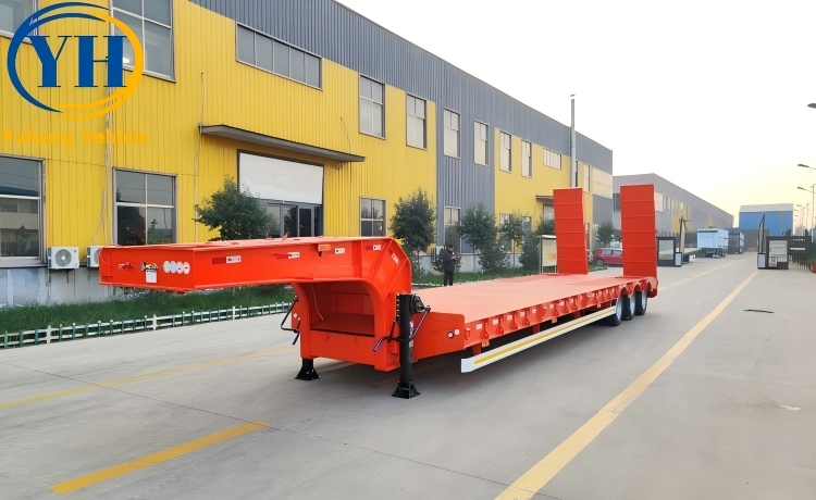 3 Axle 60 Ton Low Bed Trailer is ready to be shipped Senegal-YUHANG VEHICLE 3 Axle 60 Ton Low Bed Trailer is ready to be shipped Senegal-YUHANG VEHICLE
