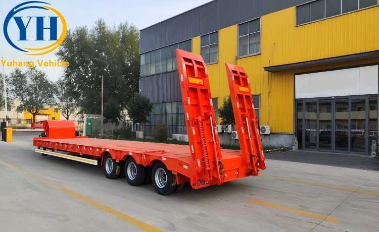 3 Axle 60 Ton Low Bed Trailer is ready to be shipped Senegal-YUHANG VEHICLE 3 Axle 60 Ton Low Bed Trailer is ready to be shipped Senegal-YUHANG VEHICLE
