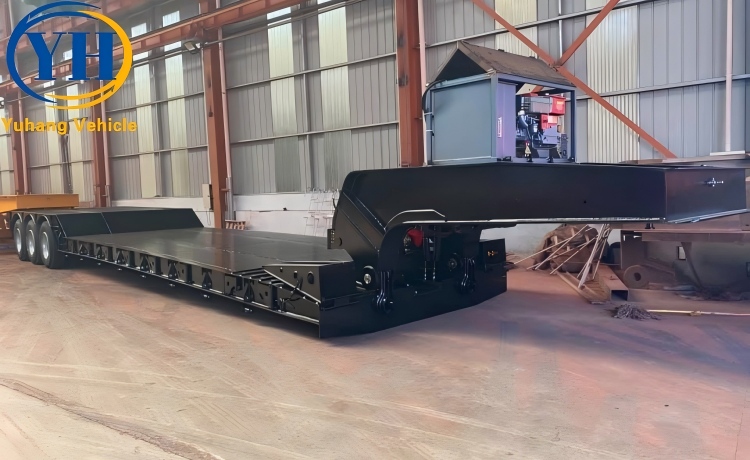Lowboy Gooseneck Trailer will be sent to Mozambique-YUHANG VEHICLE Lowboy Gooseneck Trailer will be sent to Mozambique-YUHANG VEHICLE
