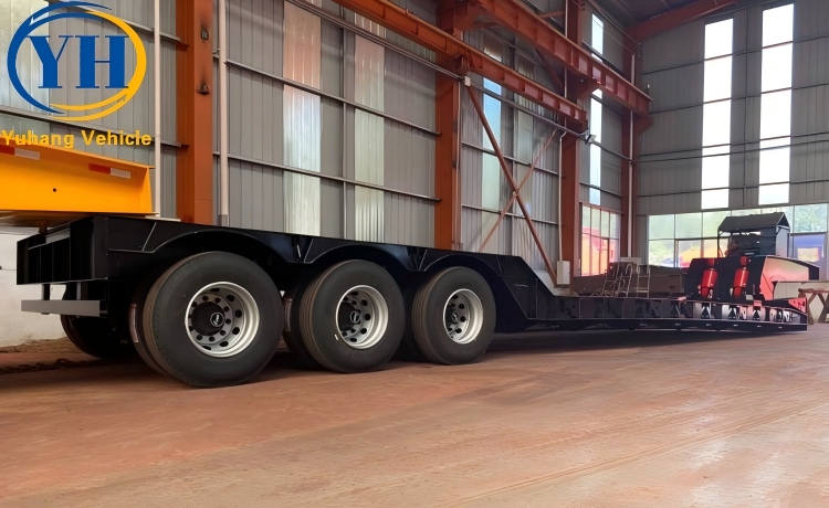 Lowboy Gooseneck Trailer will be sent to Mozambique-YUHANG VEHICLE Lowboy Gooseneck Trailer will be sent to Mozambique-YUHANG VEHICLE