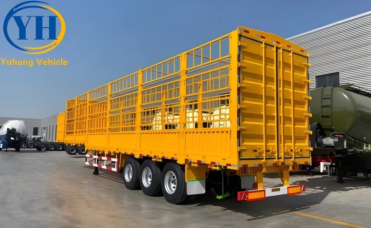 3 Axle Stake Cargo Trailer is ready to be shipped to Djibouti-YUHANG VEHICLE 3 Axle Stake Cargo Trailer is ready to be shipped to Djibouti-YUHANG VEHICLE