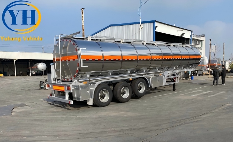 Aluminum Alloy 5 Compartments Tanker Trailer for Sale In Zimbabwe-YUHANG VEHICLE Aluminum Alloy 5 Compartments Tanker Trailer for Sale In Zimbabwe-YUHANG VEHICLE