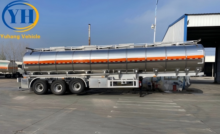 Aluminum Alloy 5 Compartments Tanker Trailer for Sale In Zimbabwe-YUHANG VEHICLE Aluminum Alloy 5 Compartments Tanker Trailer for Sale In Zimbabwe-YUHANG VEHICLE