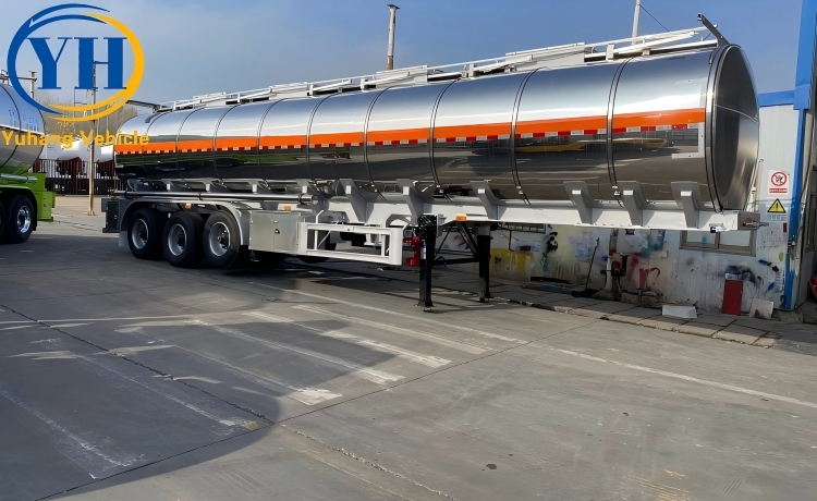 Aluminum Alloy 5 Compartments Tanker Trailer for Sale In Zimbabwe-YUHANG VEHICLE Aluminum Alloy 5 Compartments Tanker Trailer for Sale In Zimbabwe-YUHANG VEHICLE