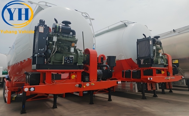 50 Cubic Silo Semi Trailer for Sale In Saudi Arabia-YUHANG VEHICLE 50 Cubic Silo Semi Trailer for Sale In Saudi Arabia-YUHANG VEHICLE